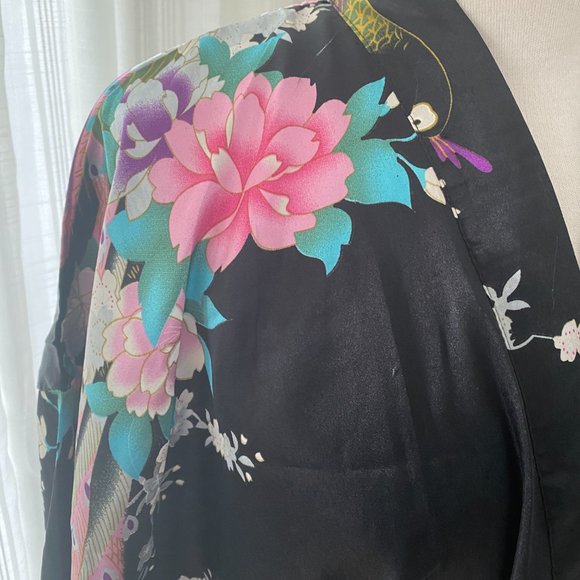 AS NEW SAM WELL SILK LONG ROBE/KIMINO JACKET - ONE SIZE - Picture 8 of 16